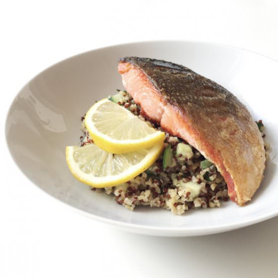 Salmon w/ Bulgur & Quinoa Salad