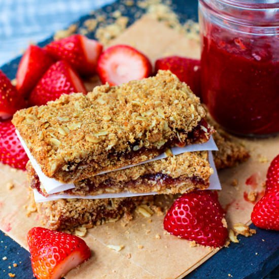 Whole Food Strawberry Crumble Bars