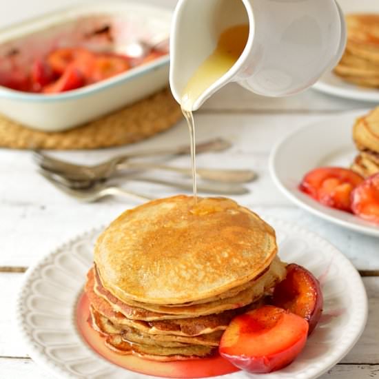 Honey Cinnamon Cornmeal Pancakes