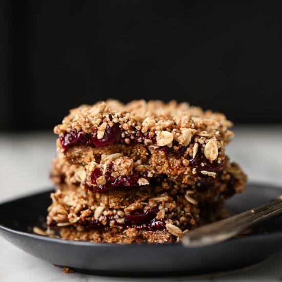 No-Bake Cherry Chia Crumble Bars