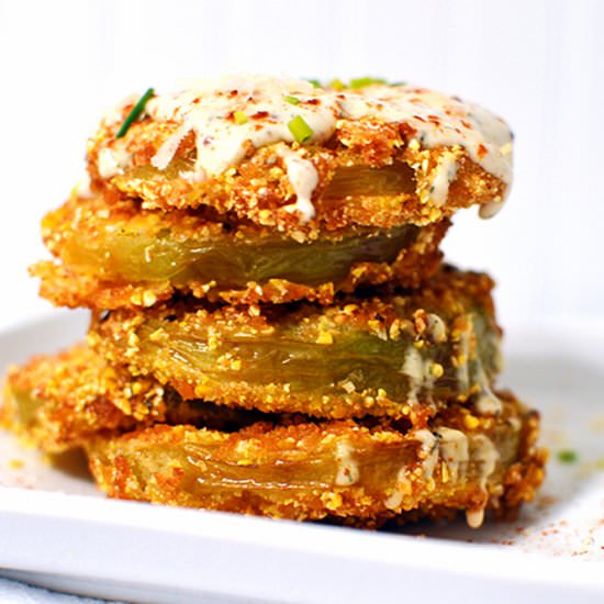 Fried Green Tomatoes w/ Dill Sauce