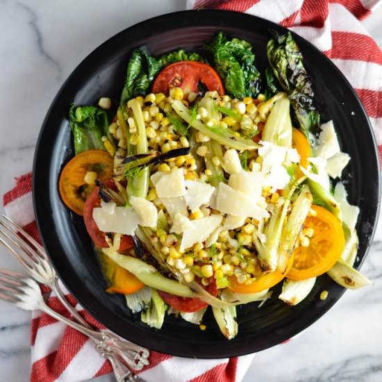 Grilled Romaine Summer Salad