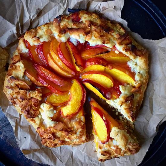 Vegan Coconut Peach Galette
