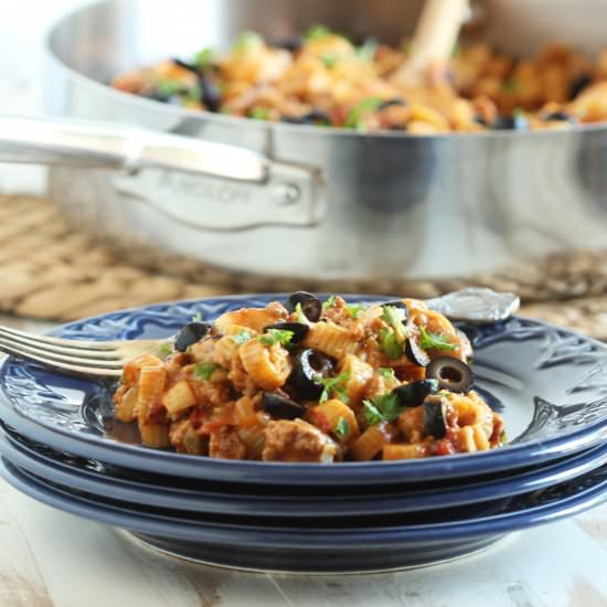 Cheesy Taco Pasta Skillet