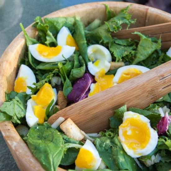 Salad with Soft Boiled Egg