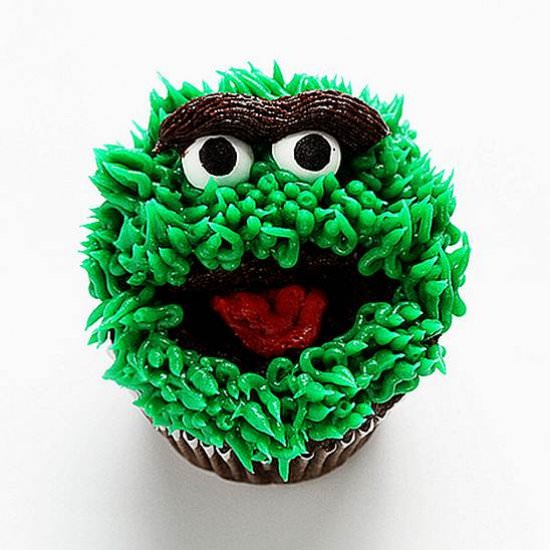 Oscar The Grouch Cupcakes