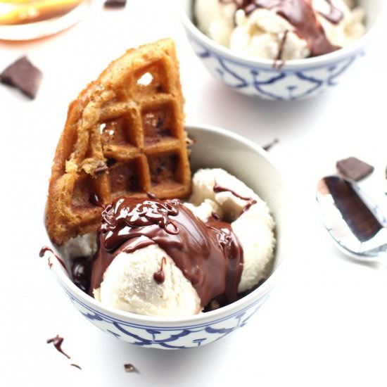 Chocolate Chip Cookie Waffles