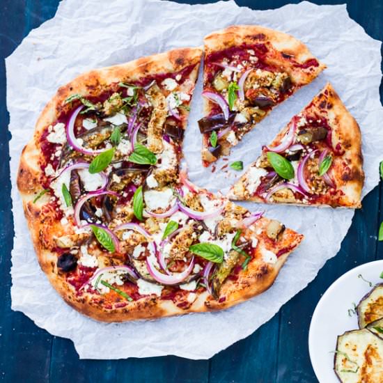 Grilled Eggplant Pizza