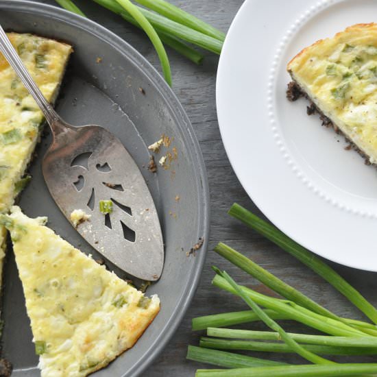 Mushroom Crusted Quiche
