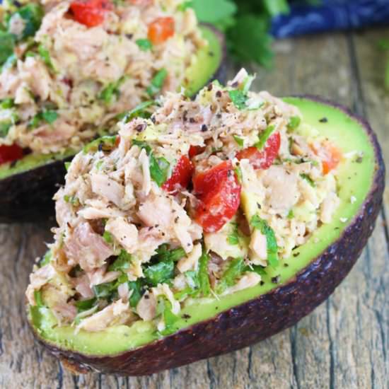 Healthy Tuna Stuffed Avocado