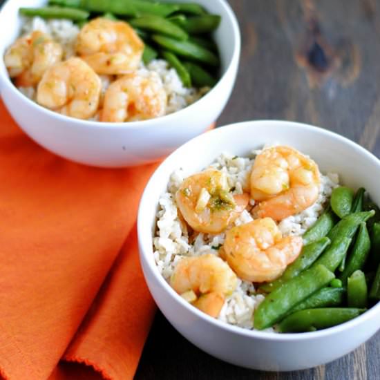 Chili-Garlic Shrimp with Rice