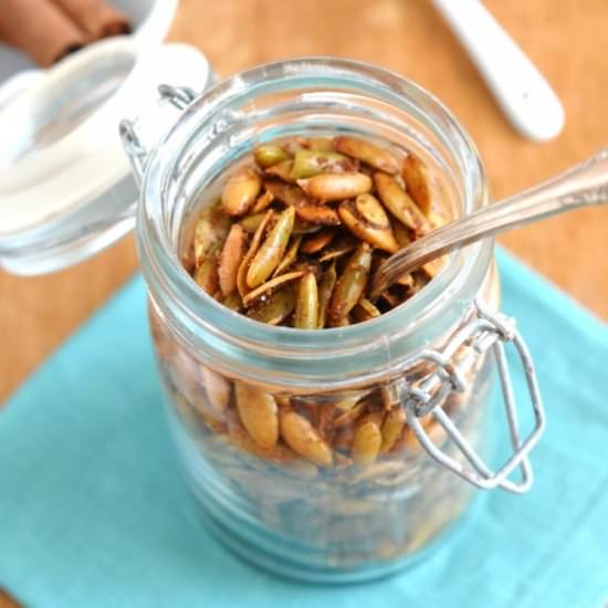 Cinnamon Roasted Pumpkin Seeds