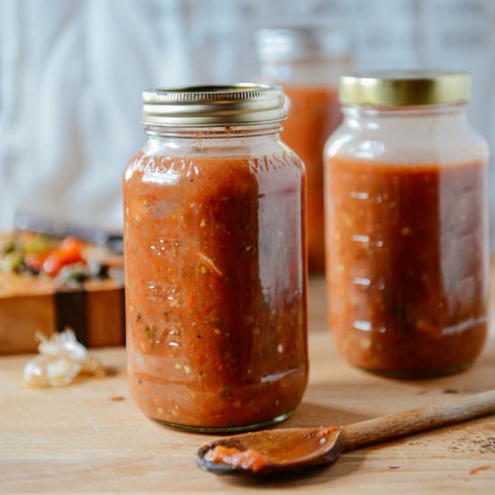 Roasted & Raw Summer Salsa