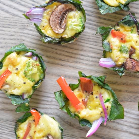 Mini Quiche in Leafy Cups