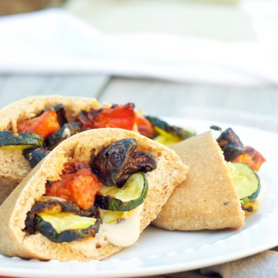 Grilled Veggie Pitas