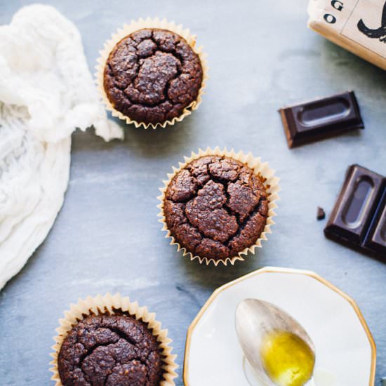 Chocolate Olive Oil Muffins