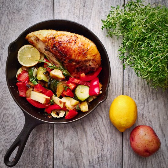 Lemon Chicken Skillet with Veggies