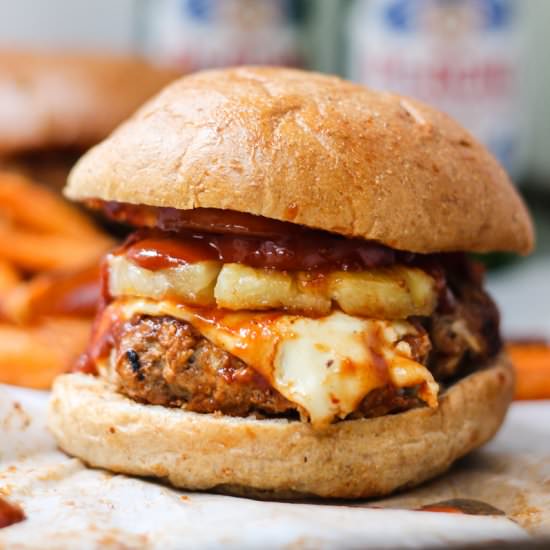 Sweet & Spicy BBQ Turkey Burgers
