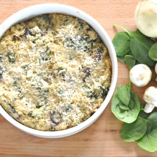 Spinach, Mushroom & Gruyere Quinoa
