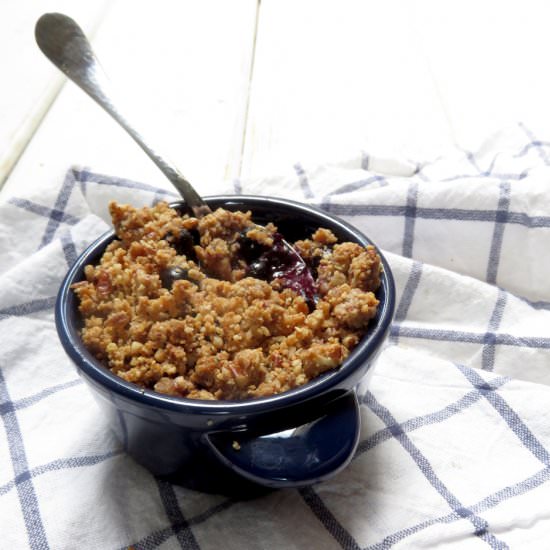 Nutty Blueberry Crumble