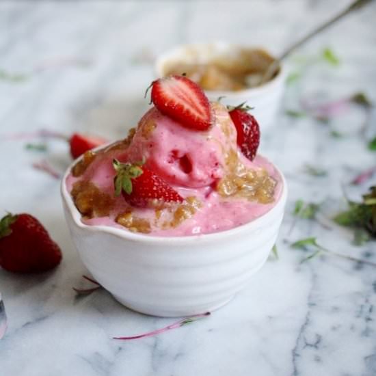 Vegan Strawberry Banana Ice Cream