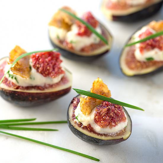 Fig Appetizers with Vegan Cheese