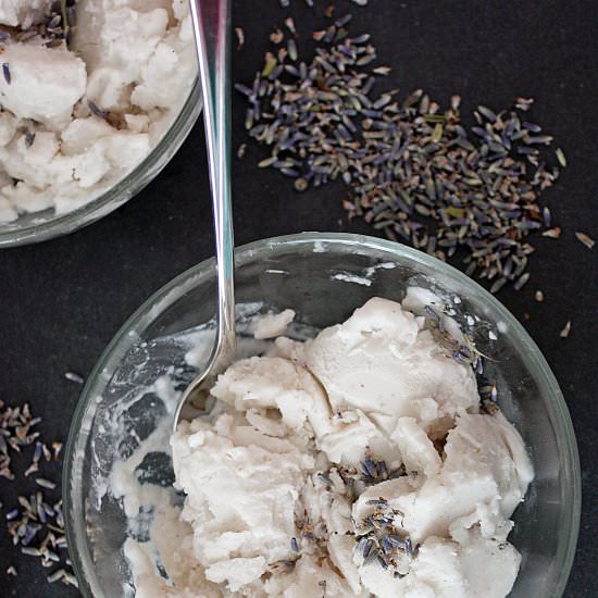 Vegan lavender ice cream