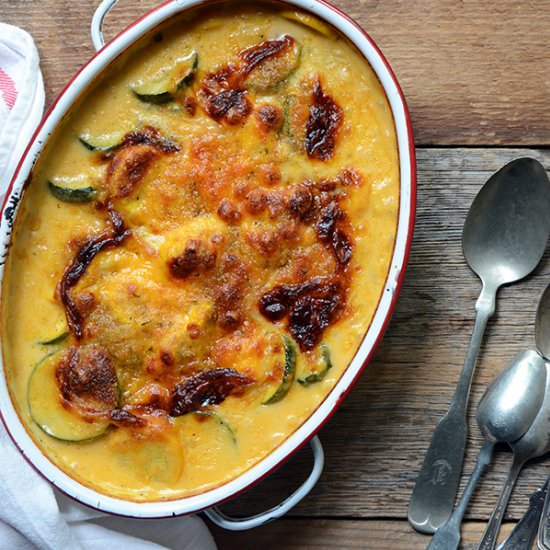 Cheesy Summer Squash Gratin