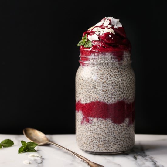 Berry Soft Serve + Chia Pudding