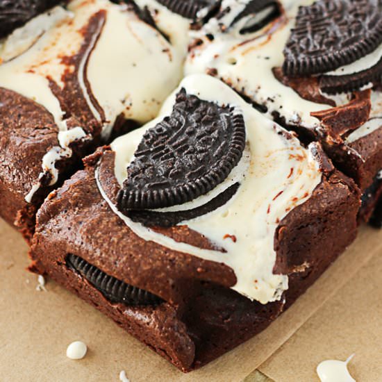 Marshmallow Swirled Oreo Brownies