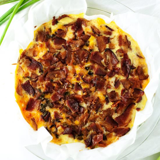 Easy Cheesy Bacon Egg Bake