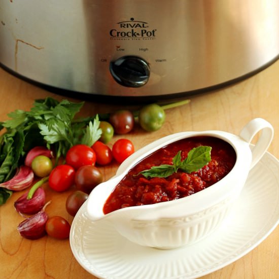 Slow Cooker Chunky Marinara Sauce
