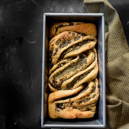 Pesto Braided Vegan Bread