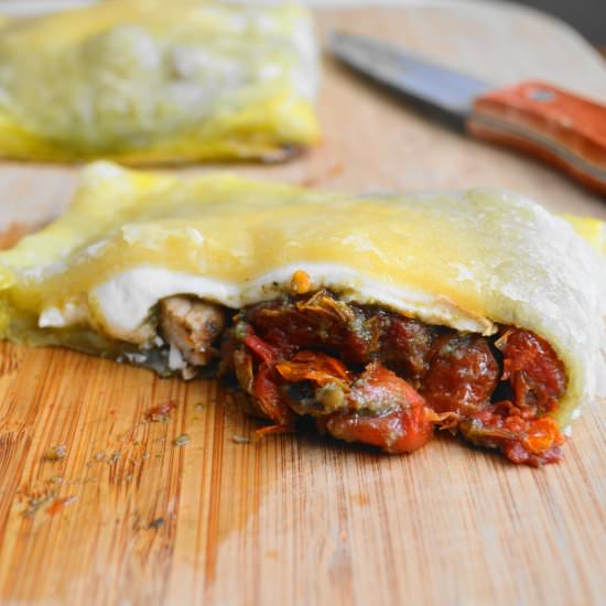 Pesto Chicken Turnovers