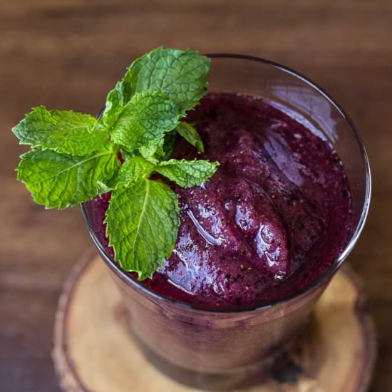 Frozen Blueberry Mojito
