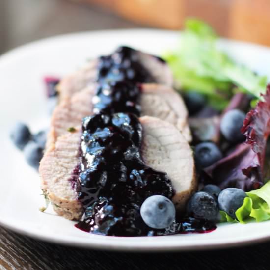 Pork with Blueberry Sauce