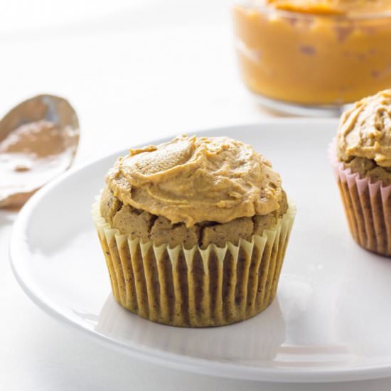 Peanut Butter Pumpkin Pupcakes
