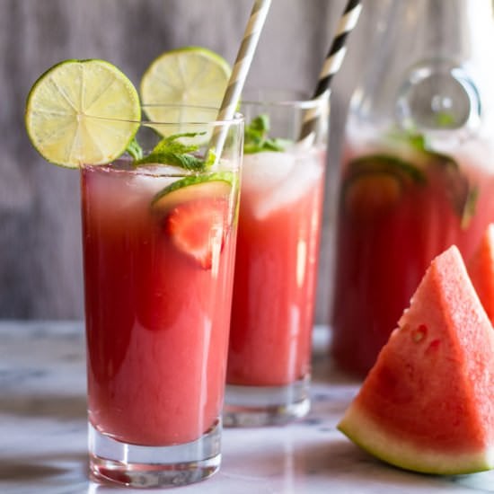 Watermelon Strawberry Agua Fresca