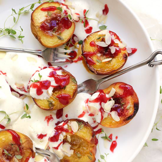 Roasted Peach Melba