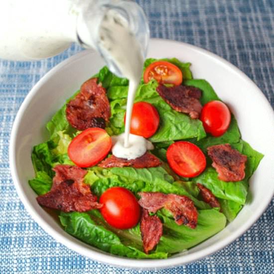 Skinny BLT Salad with Turkey Bacon