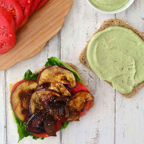 Eggplant BLT with Avocado Mayo