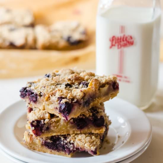 Blueberry Peach Pie Bars