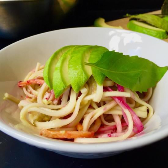 Chilled Rainbow Udon Salad