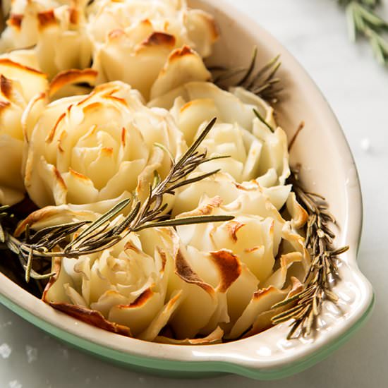 Before & After: Baked Potato Roses