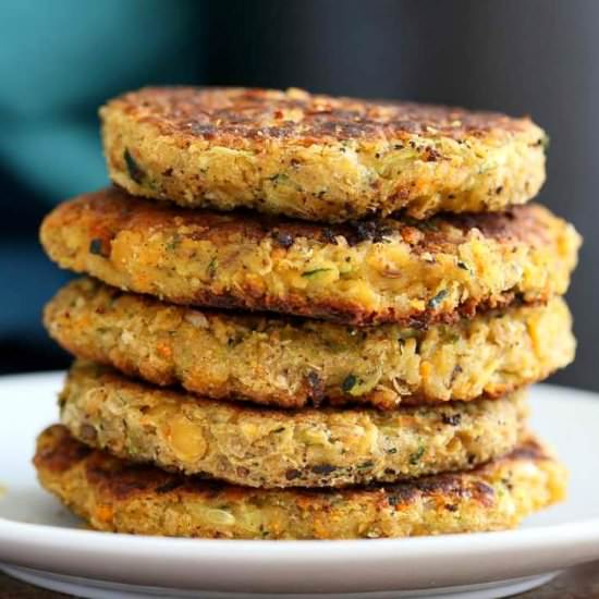 Carrot Zucchini Chickpea Pancakes