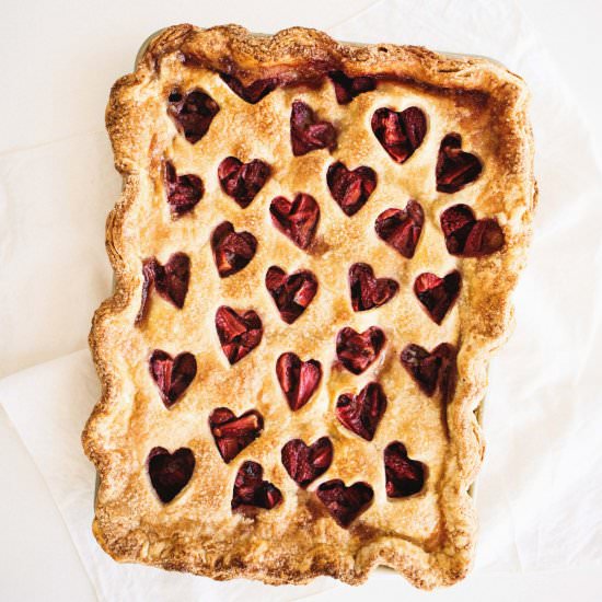 Strawberry Balsamic Slab Pie
