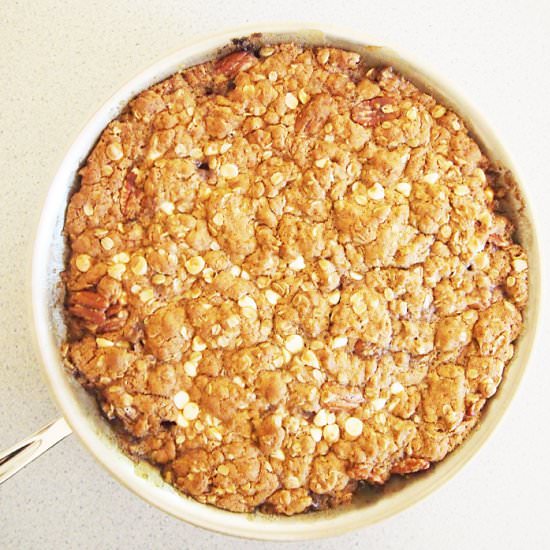 Peach Oatmeal Skillet Pie