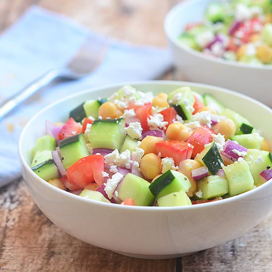 Cucumber Tomato and Feta Salad