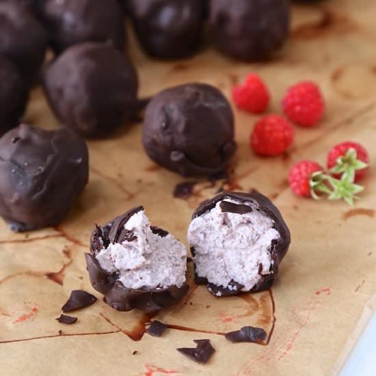 Raspberry Cheesecake Fat Bombs