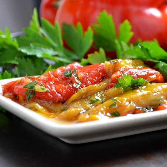 Marinated Roasted Bell Peppers